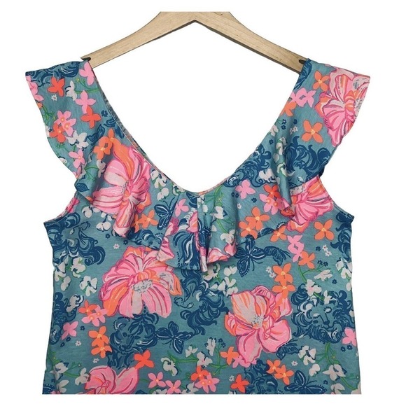 Lilly Pulitzer Alessa Swing Dress Size Small Surf Blue Luscious Lions $108 - Picture 8 of 15